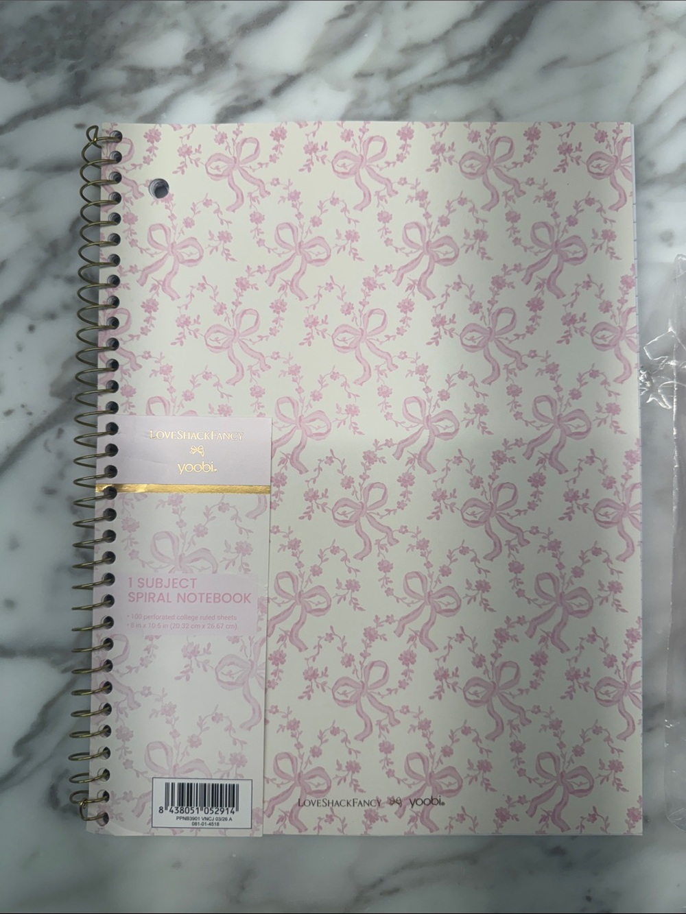 LoveShackFancy x Target Bundle Floral Spiral Notebook &  Ruffled Pouch NEW - Picture 3 of 9